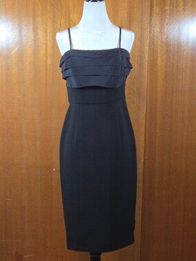 Paul & Joe Paris Black Silk Blend Layered Tiered Cocktail Dress - Size 36